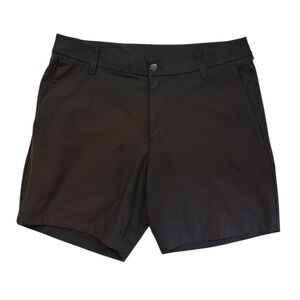 Lululemon ABC 7" Short Men's 32 Black Warpstreme Classic Fit Belt Loops 	LM7AJXS